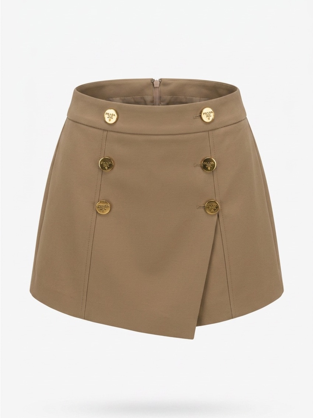 BLESS Tan Button-Front Women’s Skort